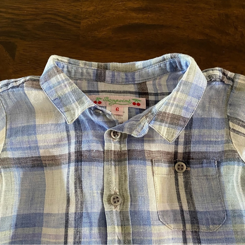 Bonpoint Linnen Baby Boy Shirt - Picture 2 of 10